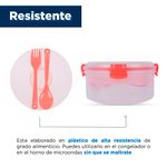 Taper para ensalada con separación pequeño naranja - Miniso