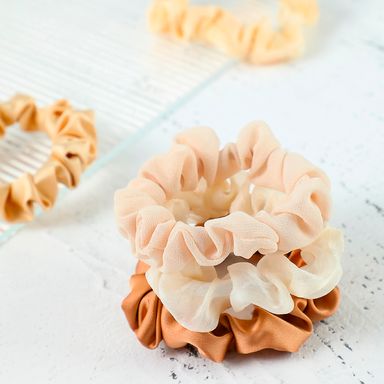 Dona para el cabello pequeña color degradado amarillo 5 pzs -  Miniso