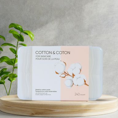 Almohadillas faciales de algodón 240 unidades en contenedor -  Miniso