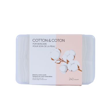 Almohadillas faciales de algodón 240 unidades en contenedor -  Miniso