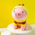 Peluche-de-cerdito-sentado-con-capucha-de-abeja-Miniso-2-4388