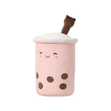 Peluche de little bear milk tea con popote rosa beverage series - Miniso