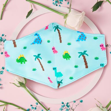 Cubrebocas con estampado de dinosaurio para niños zoo series  -  Miniso