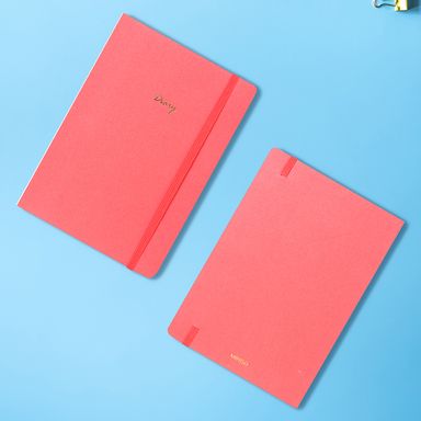 Cuaderno estampado con plan mensual rojo 160 hojas -  Miniso