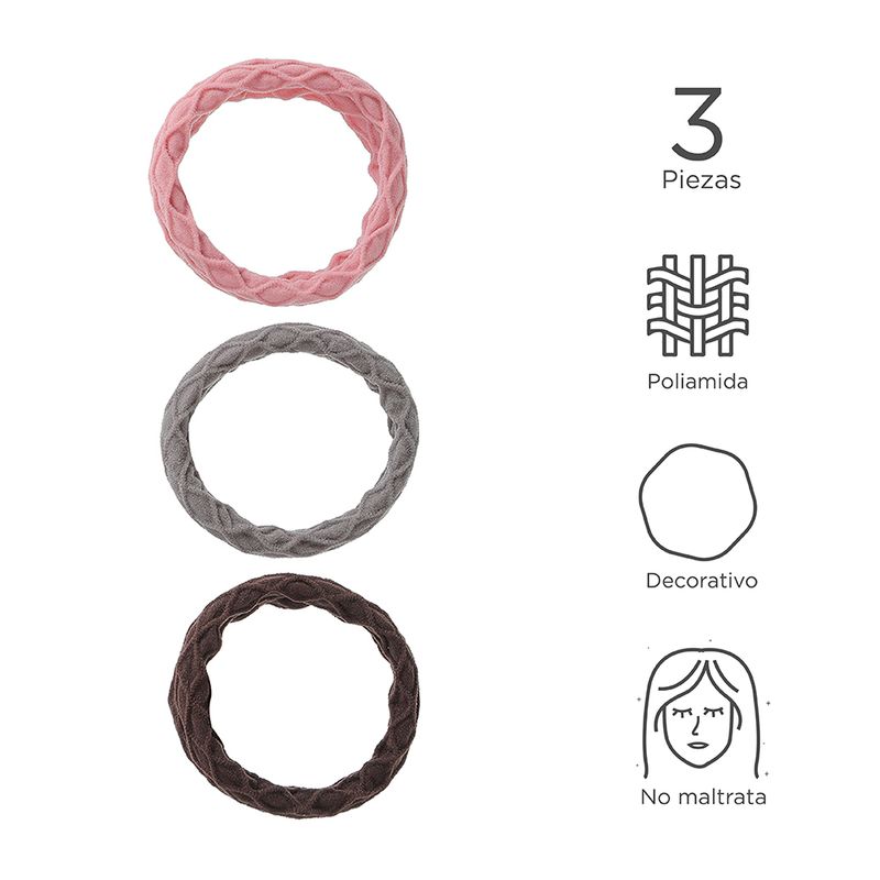 Paquete-de-ligas-para-el-cabello-rombo-cl-sico-caf-gris-rosa-3pzs-Miniso-3-3539