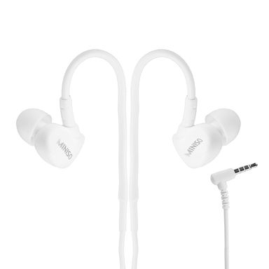 Audífonos deportivos de cable 857 blanco -  Miniso