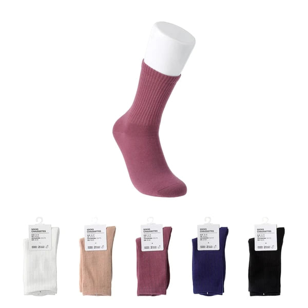 Medias-para-mujer-estilo-deportivo-de-color-solido-21-cm-colores-basicos-2-pzas-Miniso-1-9972