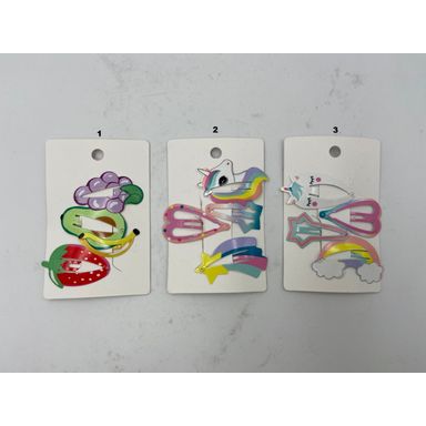 Broches de cabello para niños summer colors & unicorn gota agua -  Miniso
