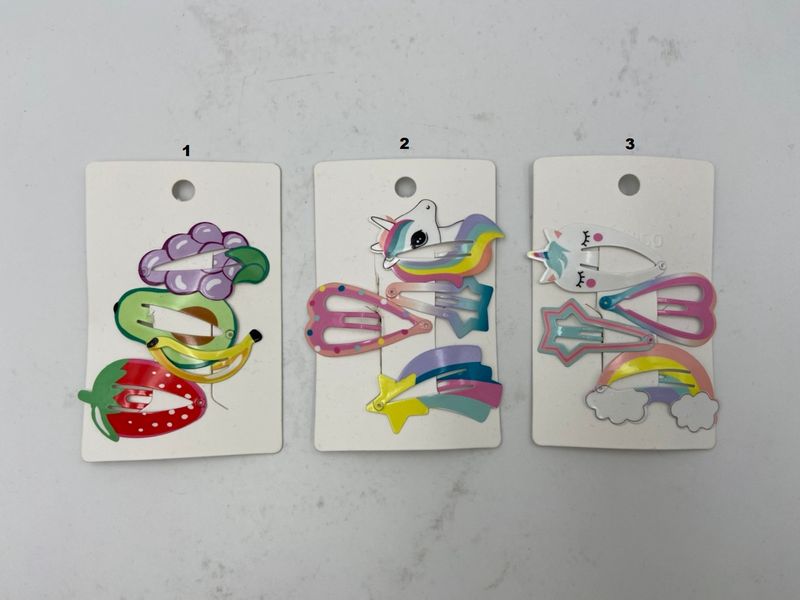 Broches-de-cabello-para-ni-os-summer-colors-unicorn-gota-agua-Miniso-1-9605