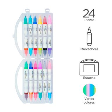 Marcadores lavables 24 pzas - Miniso