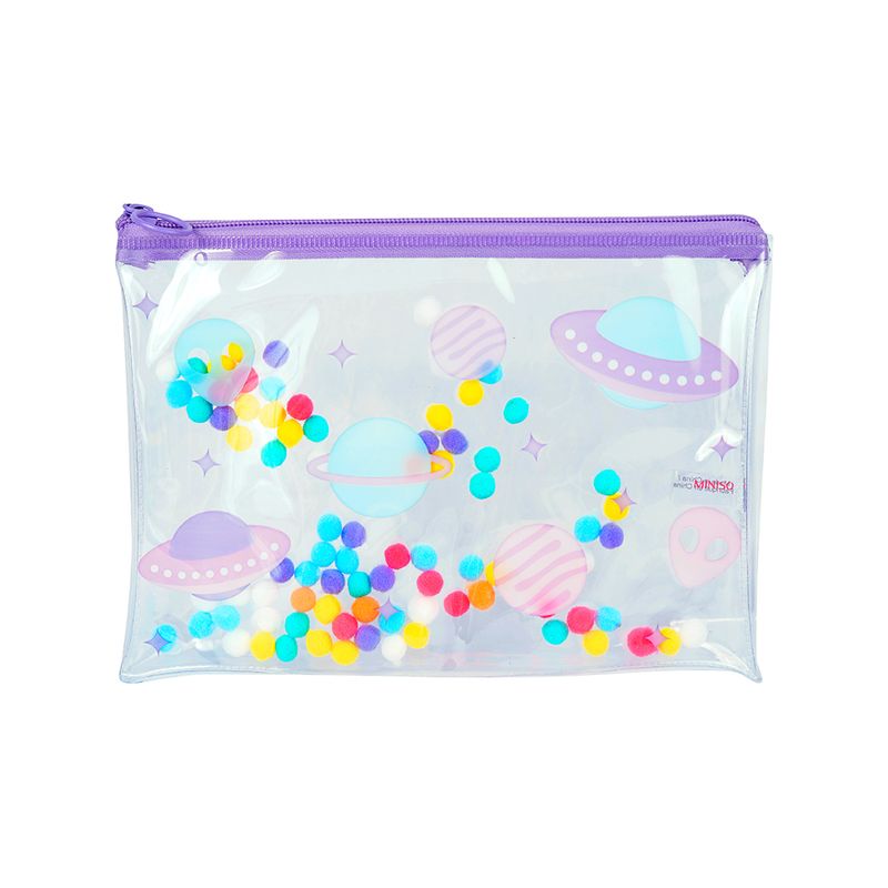 Cartuchera-de-pl-stico-transparente-pvc-pom-pom-24x16-5cm-illusion-collection-Miniso-1-4468