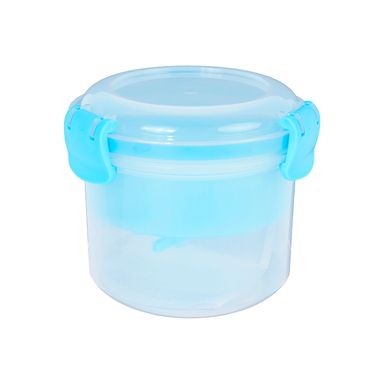Contenedor para ensalada con separación pequeño azul - Miniso