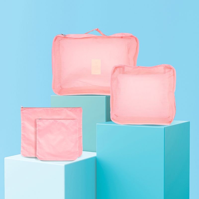Organizador-de-viaje-plegable-4-espacios-rosa-Miniso-2-4917