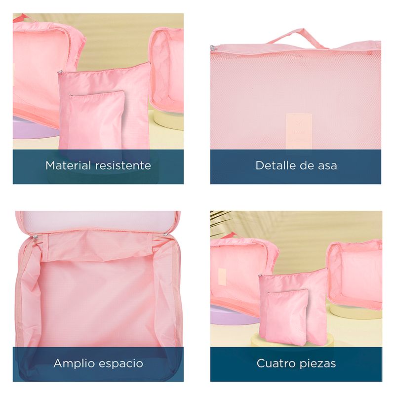 Organizador-de-viaje-plegable-4-espacios-rosa-Miniso-6-4917