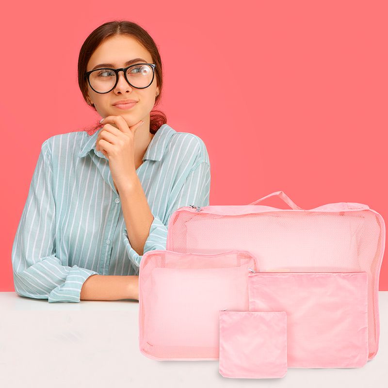 Organizador-de-viaje-plegable-4-espacios-rosa-Miniso-7-4917
