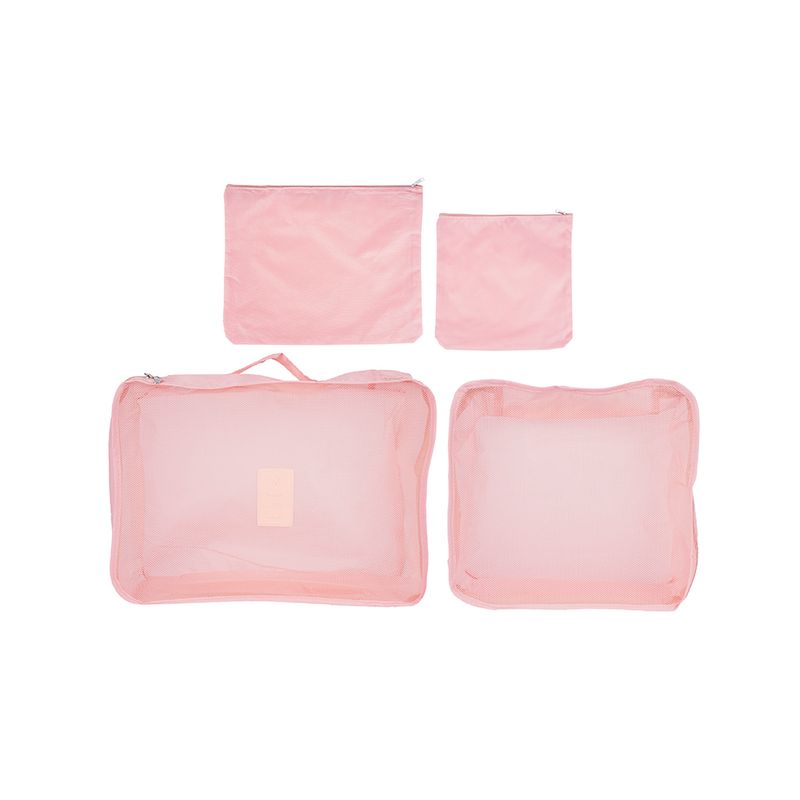 Organizador-de-viaje-plegable-4-espacios-rosa-Miniso-1-4917