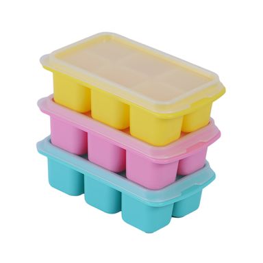 Bandeja para cubo de hielo rainbow 6 cubos 3 pzas -  Miniso
