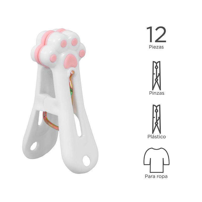 Clips-de-lavanderia-de-la-serie-cat-paw-12-piezas-5-5cm-Miniso-3-11592