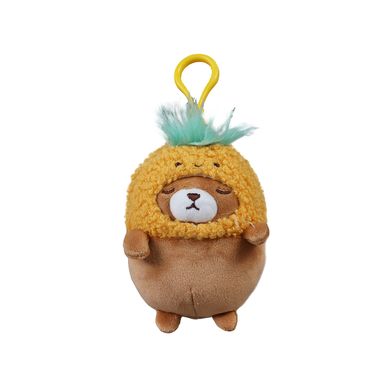 Llavero 3.9 in colgante de fruta con cabeza de animal (oso con cabeza de piña) -  Miniso