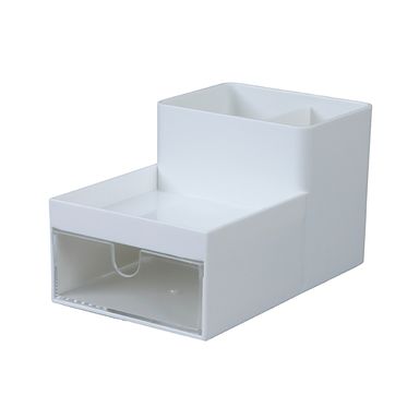 Organizador de plastico de escritorio una sola capa blanco 16x9.8x9.2cm - Miniso