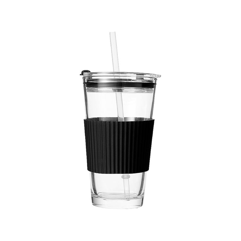 Vaso-de-vidrio-con-sorbete-y-protector-de-silicona-negro-460-ml-Miniso-1-11791