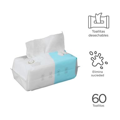 Pañuelos desechables faciales softness series con textura ultra gruesa 60 toallitas - Miniso