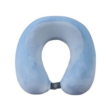 Almohada de viaje en forma U de espuma viscoelastica doble color azul 32x30cm -  Miniso