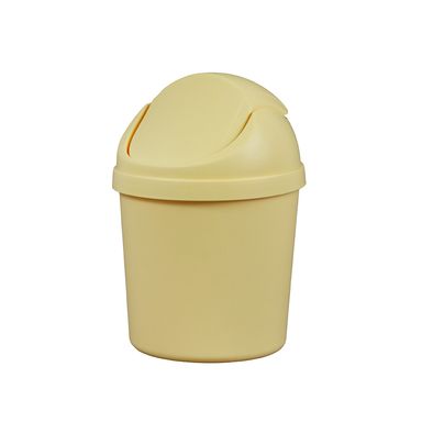 Bote de basura para escritorio con tapa giratoria amarillo 13.3x13.3x20cm - Miniso