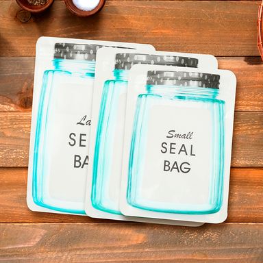 Paquete de bolsas herméticas gruesas verde 6 pzas -  Miniso
