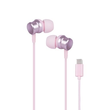 Audífono tipo c de metal oblicuo modelo s868 rosa -  Miniso