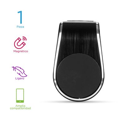 Soporte para teléfono magnetico para ventilación del coche negro - Miniso