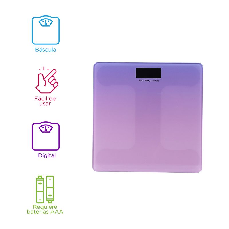 Balanza-de-cristal-templado-peso-corporal-rosa-26cm-degradado-morado-Miniso-3-10621