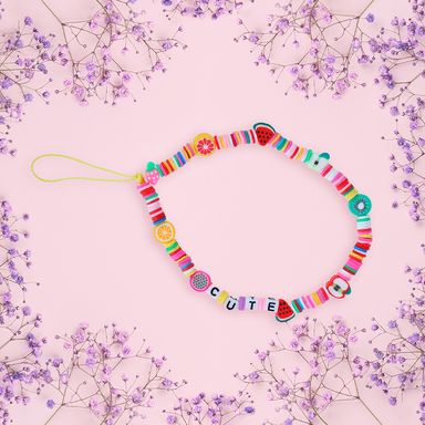 Colgante para celular cuentas de colores (cute) -  Miniso