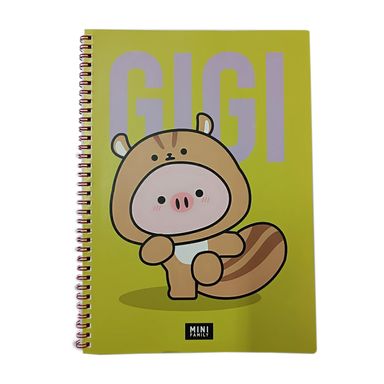 Libretas y cuadernos A4 mini family animal cosplay series gigi libreta con alambre 100 hojas - Miniso