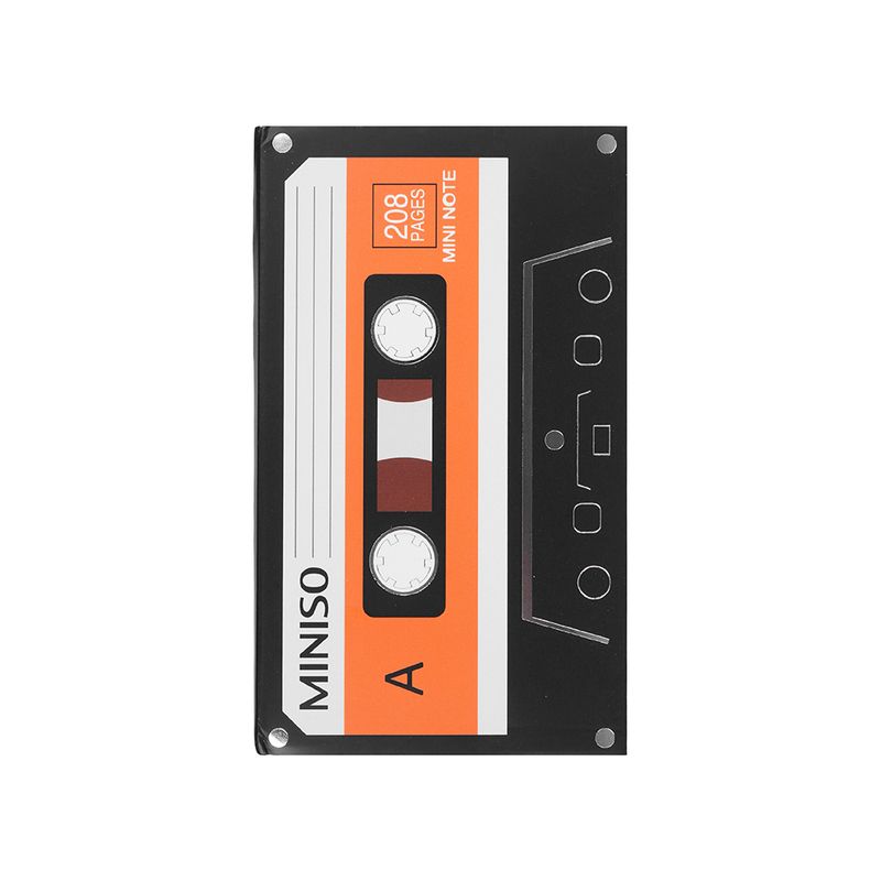 Libreta-con-dise-o-de-cassette-104-hojas-negro-b-Miniso-1-6827