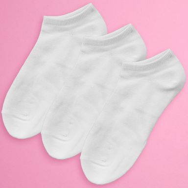 Medias para mujer 3 pares blanco -  Miniso