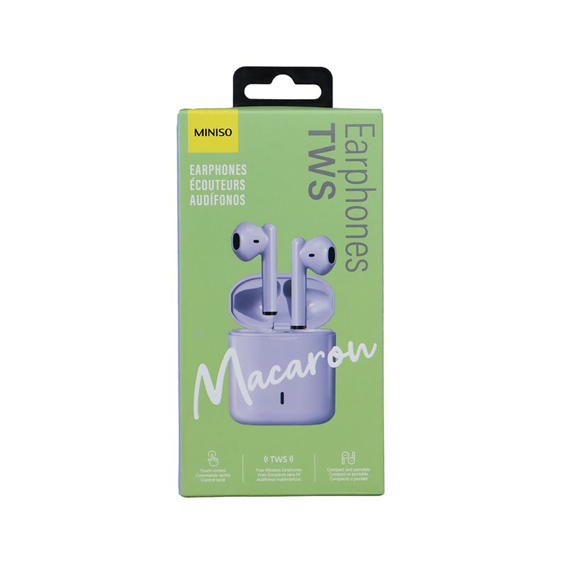 Auriculares-macaron-half-in-ear-tws-modelo-s88-morado-miniso-Miniso-9-10849