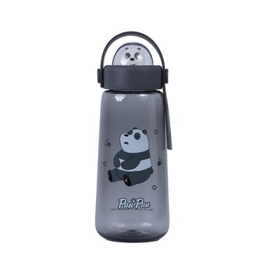 Tomatodo de plastico we bare bears collection con decoracion 600ml negro 7.7x7.7x20.5cm - We Bare Bears