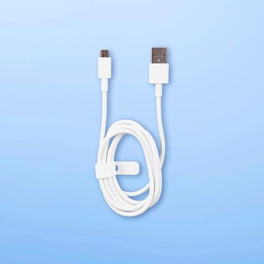 Cable de datos android tpe flexible 2.4a 1m blanco -  Miniso