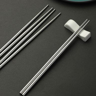 Palitos chinos x 3 pzas plata -  Miniso