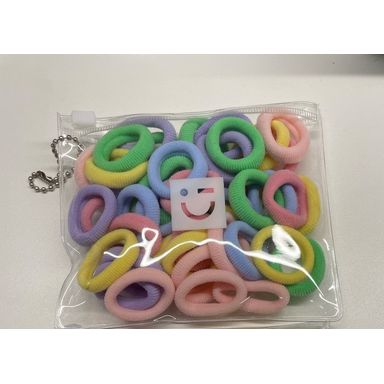 Paquete de ligas pequeñas 50 pzas mix de colores - Miniso