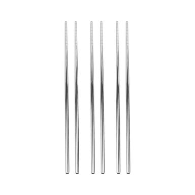 Palitos chinos x 3 pzas plata -  Miniso
