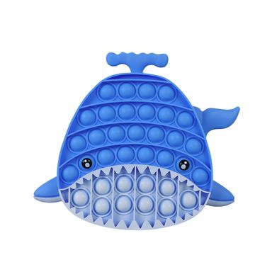 Juguetes sensoriales de burbujas push pop ballena 8.4 cm azul miniso - Miniso