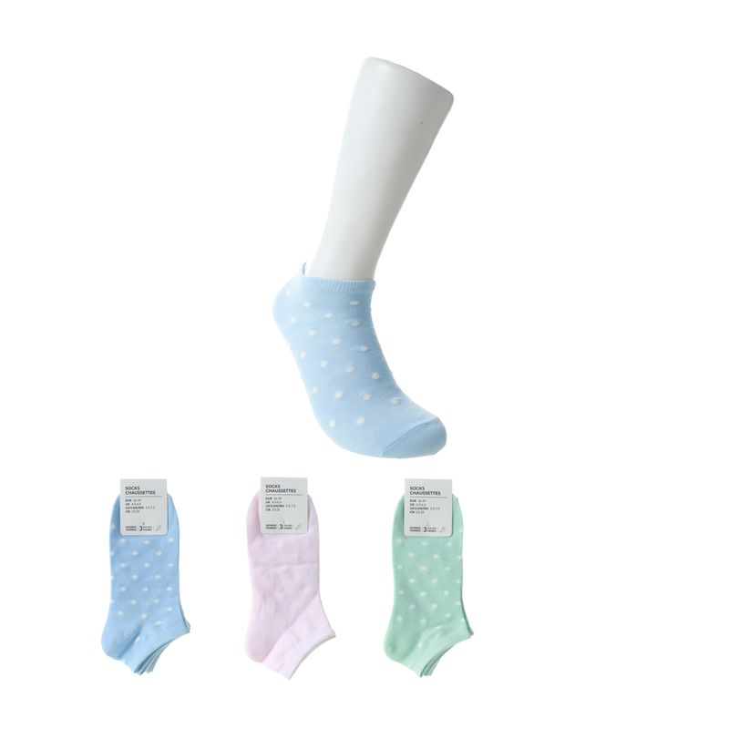 Medias-para-mujer-puntos-blancos-3-pares-mix-de-colores-Miniso-1-10819