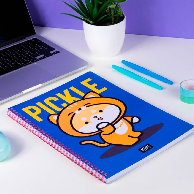 Libretas-y-cuadernos-A4-mini-family-animal-cosplay-series-pickle-libro-de-alambre-100-hojas-Miniso-2-11596