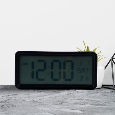 Reloj despertador electrónico de pantalla grande negro -  Miniso