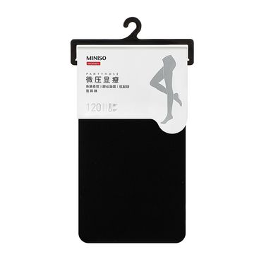 Pantimedias delgadas de micropresion miniso con control abdominal y levanta gluteo 120d negro -  Miniso