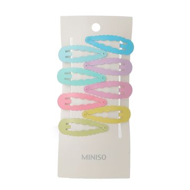 Broches para cabello 8 pzas forma de gota ondulada mix de colores -  Miniso