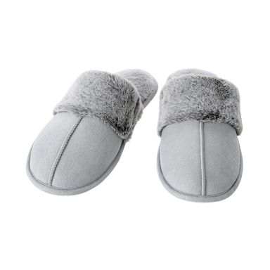 Pantuflas para mujer de gamuza con felpa talla 39 - 40 1 par miniso gris -  Miniso