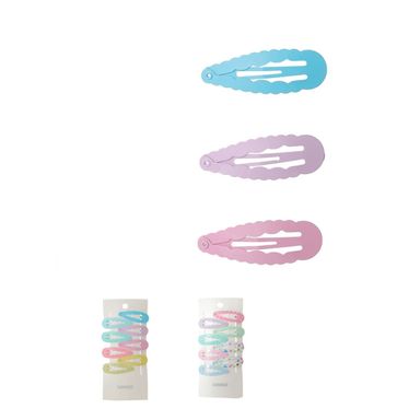 Broches para cabello 8 pzas forma de gota ondulada mix de colores -  Miniso